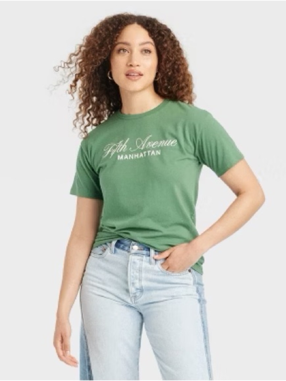 Grayson Threads Fifth Avenue Manhattan Green Graphic Tee NWT Small